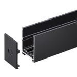135299 PORT NT25 200 черный Шинопровод накладной/подвесной в комплекте заглушки 2шт, крышка и соединит. планка, 1м IP20 90-240V VECTOR