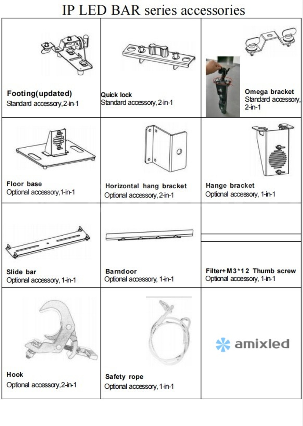 Световой прибор Amixled LED BAR 400 IP65 PIXEL