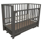 Кровать детская Indigo Norden маятник на колесах, ящик графит