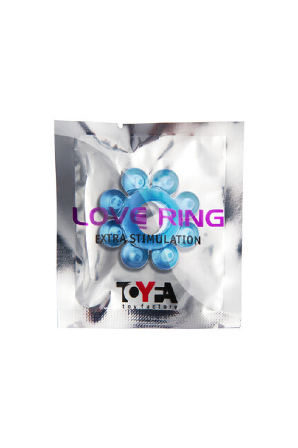 Кольцо гелевое "Цветок" голубое Toyfa (Цвет: голубой)