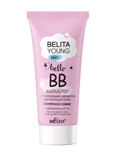ВВ-хайлайтер "YOUNG SKIN" с тонирующим эффектом Безупречное сияние 30мл. Белита
