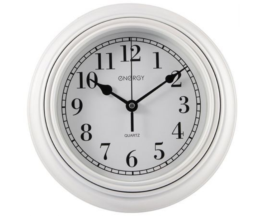 Часы настенные Energy EC-10, 32,8*4,3см (круглые) плавный ход, пластик, АА*1шт нет в компл