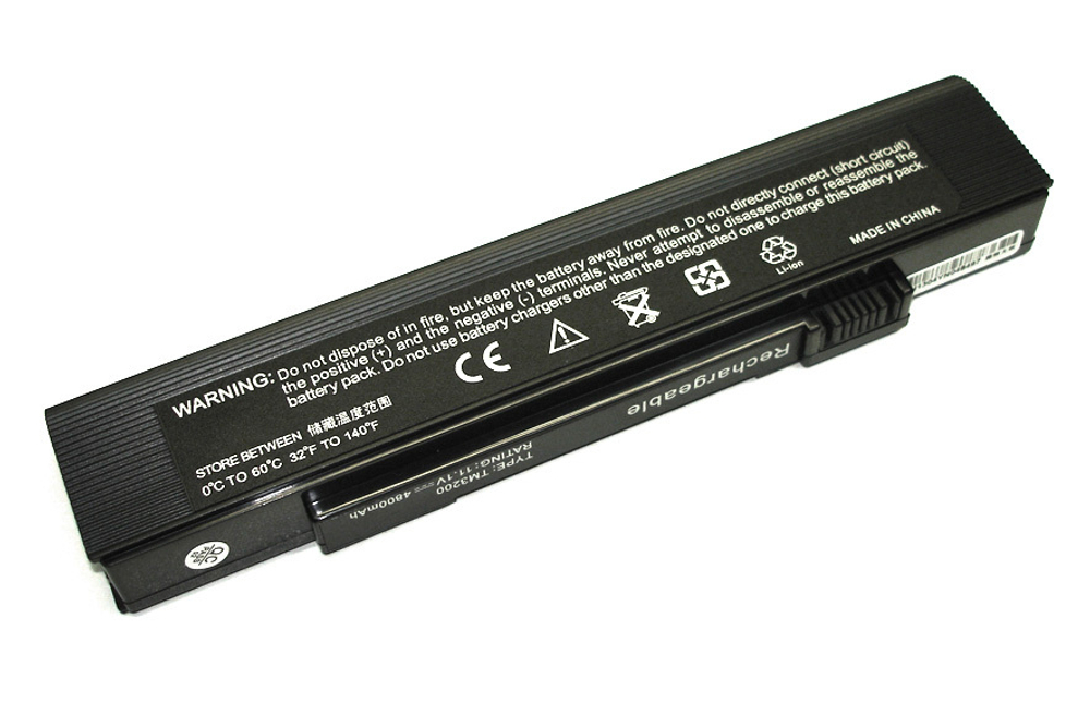 Аккумуляторная батарея для ноутбука Acer TravelMate: 3200, C200, C210 (SQU-405) 5200mAh OEM черная