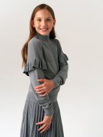 Джемпер для девочки AT244 серый