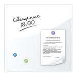 Доска магнитно-маркерная стеклянная 45х45 см, 3 магнита, БЕЛАЯ, BRAUBERG, 236735