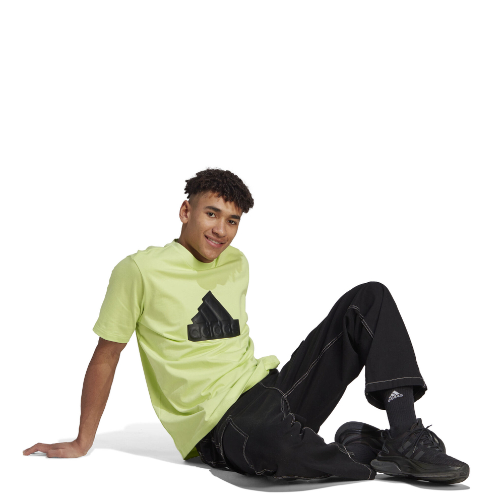 Мужское теннисное поло adidas Future Icon Badge Of Sport T-Shirt Men - Lime, Black