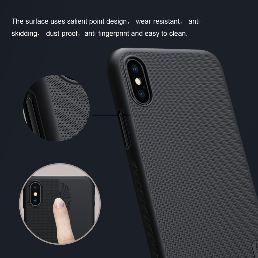 Тонкий жесткий чехол от Nillkin для смартфона iPhone X и XS, серия Super Frosted Shield