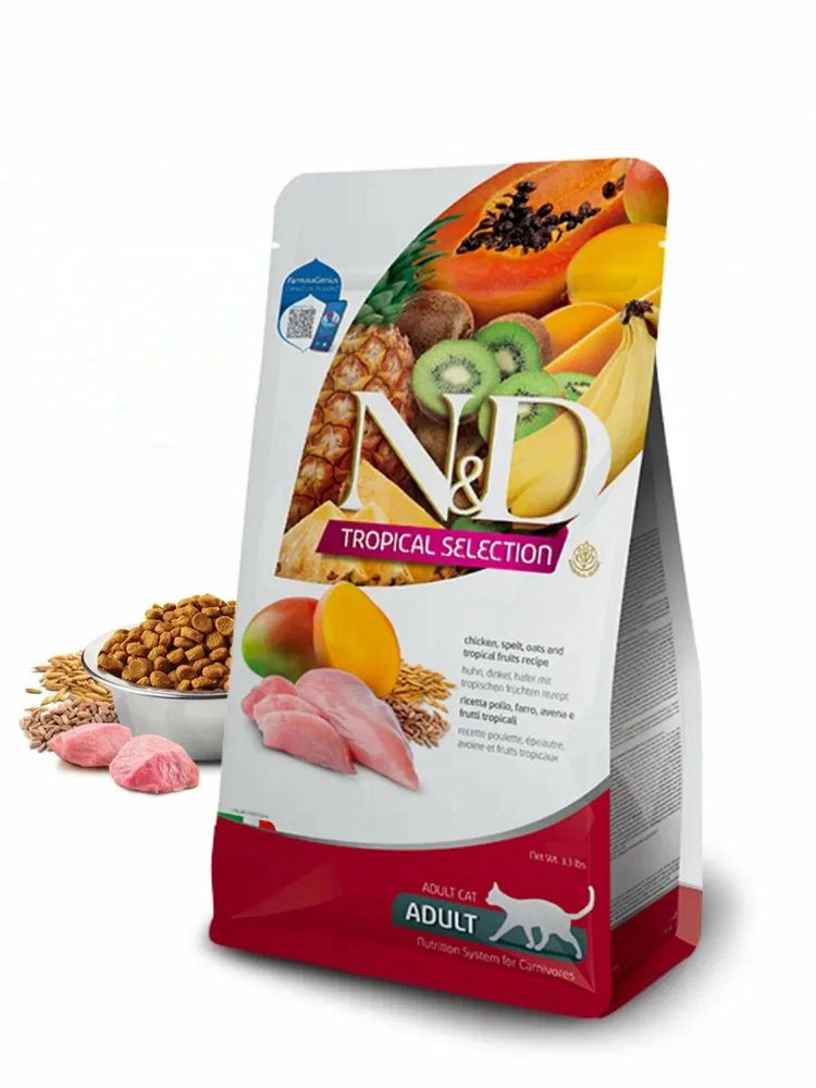 Сухой корм Farmina N&amp;D TROPICAL SELECTION для кошек, с курицей - 5 кг