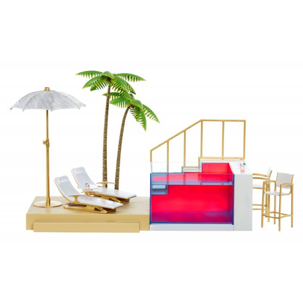 Rainbow High — комплект с подсветкой для бассейна Beach Club &amp; Pool, меняющий цвет, 7 в 1 578475