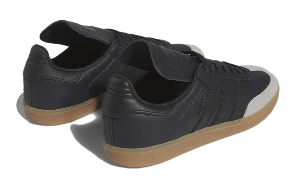 Pharrell Williams x adidas originals Samba'humanrace' leather non-slip wear-resistant lightweight low-top sneakers black