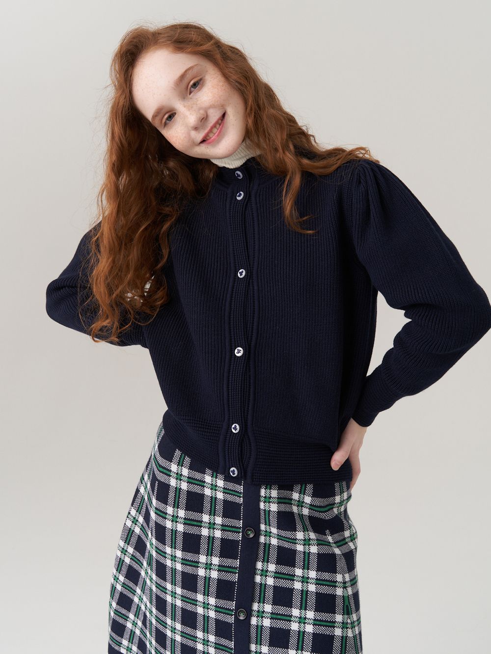 Кардиган для девочки AT1058 синий