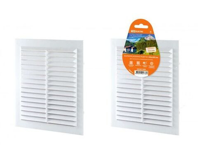 Решетка неразъемная с москитной сеткой, бел. 200х300 TDM