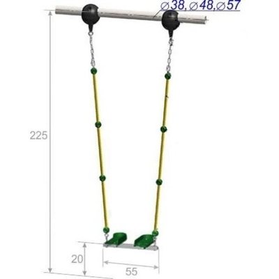 Качели для качания стоя высотой 300 см, диаметр крепления на трубу 76 мм