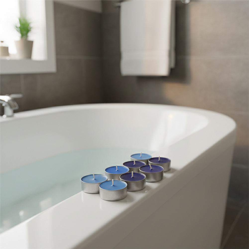 Набор ароматических свечей Selja, 12 свечей, парафин/ароматизатор черника