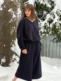 Лонгслив /двустороний/ синий