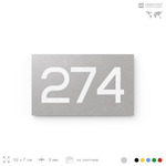 Номер на дверь 274, табличка на дверь для офиса, квартиры, кабинета, аудитории, склада, серая 120х70 мм, Айдентика Технолоджи