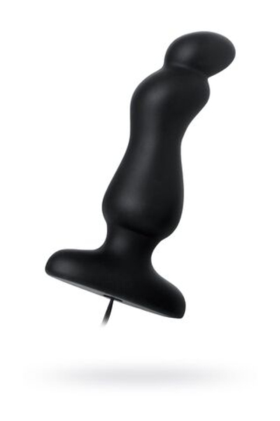 Чёрная анальная втулка G Point D-PENG с пультом - 12,3 см. (Цвет: черный)