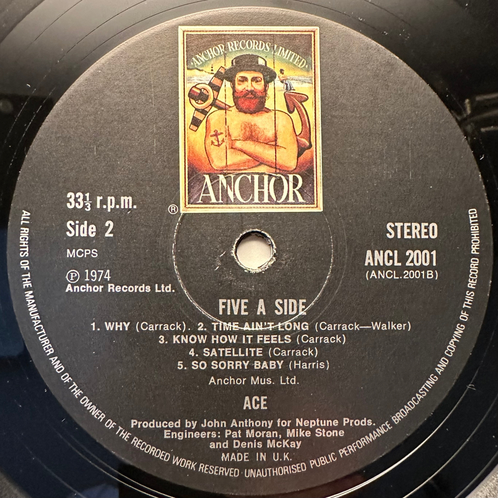 Ace - Five-A-Side (Англия 1974г.)