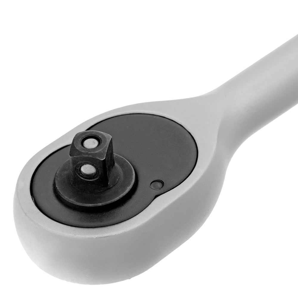 Ключ-трещотка 3/8", 45 зубьев, с быстрым сбросом, матовый хром Сибртех