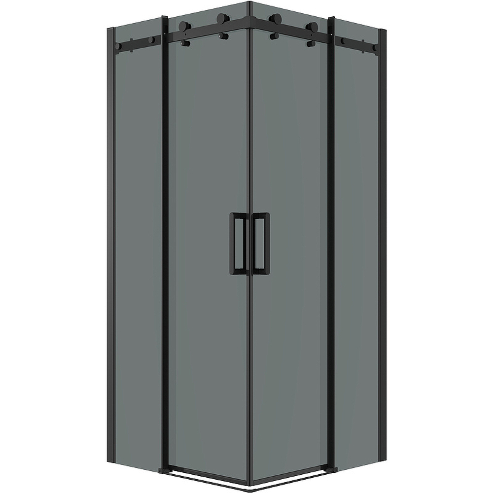 Душевой уголок Grossman Classic 80х80 300.K33.04.8080.21.10 профиль Черный матовый стекло тонированное
