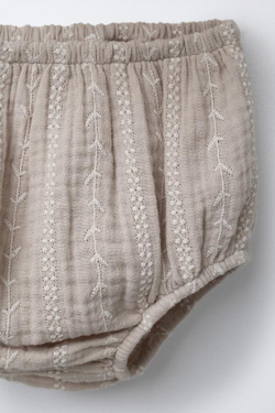 ZARA ПЛАТЬЕ И ТРУСИКИ ИЗ ТКАНИ БАМБУЛА С ВЫШИВКОЙ, ЦВЕТ ВЕРБЛЮЖЬЕЙ ШЕРСТИ