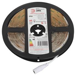 Светодиодная лента ЭРА LS2835-4,8-60-12-4000K-IP65-1 year-5m дневной белый 1 год