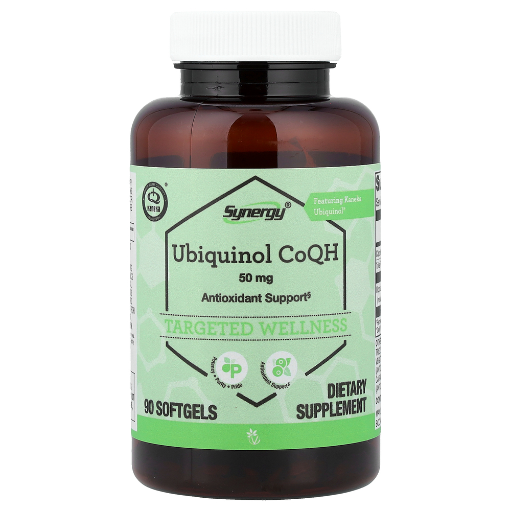 Vitacost, Synergy®, Ubiquinol CoQH Featuring Kaneka Ubiquinol®, 50 mg, 90 Softgels