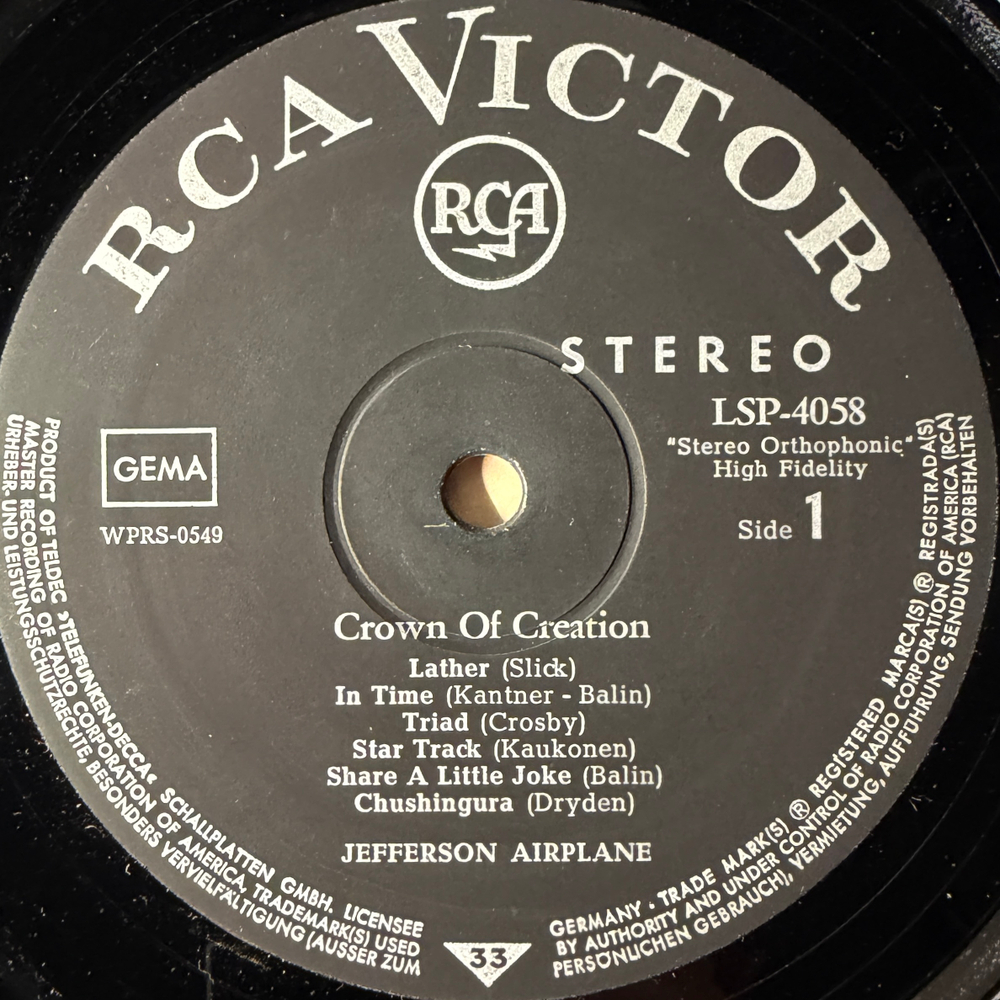 Jefferson Airplane - Crown Of Creation (Германия 1968г.)