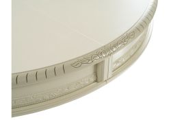 Деревянный стол Альфред 110(160)х110х80 слоновая кость