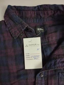 Рубашка Uniqlo из хлопка 42 размер