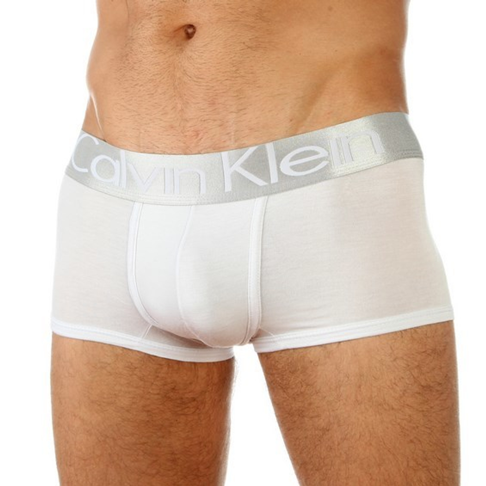 Мужские трусы боксеры белые Calvin Klein Boxer модал