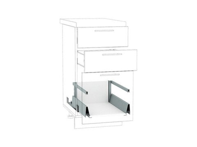 Ящик высокий POWER BOX2 с рейлингом Белый