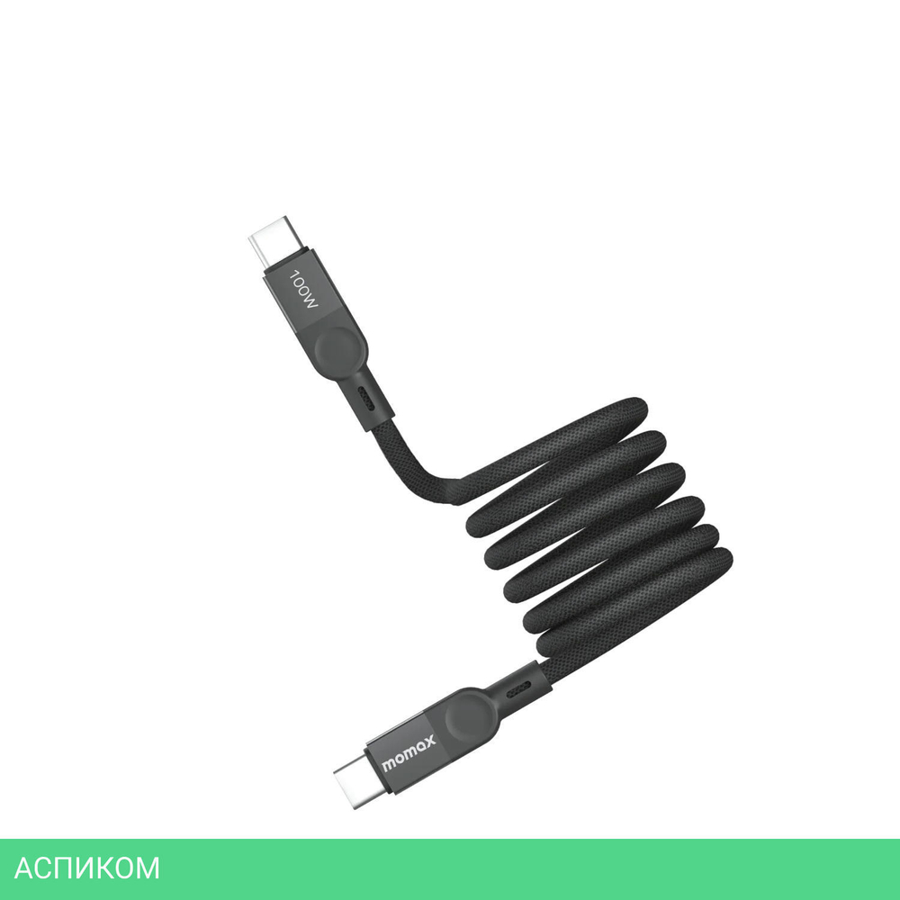 Кабель Momax Mag.Link DC36D USB-C/USB-C 2м Black