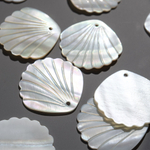 Ракушка из белого перламутра речных ракушек, 27,5мм