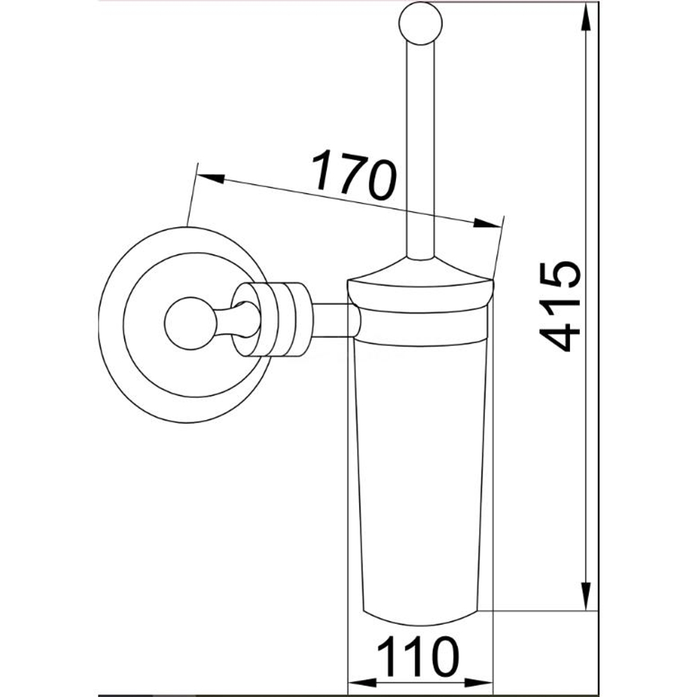 Ершик настенный Boheme Hermitage 10333 BRONZE