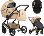 Детская коляска Tutis Viva 6 Plus Teddy 3 в 1 с автокреслом Beno Black 1612111 Creamy