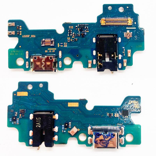 Шлейф для Samsung Galaxy A32 (A325F) плата на системный разъем/разъем гарнитуры/микрофон - Премиум