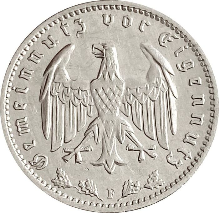 1 рейхсмарка 1934 Германия "F" (Третий рейх)