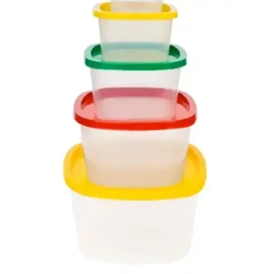 Набор контейнеров квадратных 4шт (0,23|0,5|0,9|1,55л)