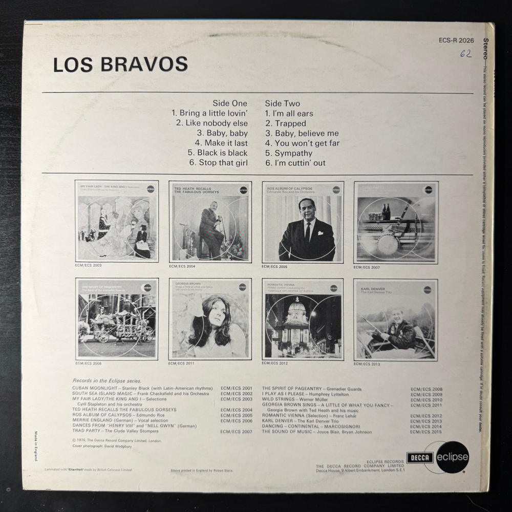 Виниловая пластинка Los Bravos - Los Bravos LP