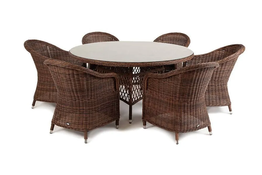 "Эспрессо-150 R" обеденная группа плетеная, цвет коричневый