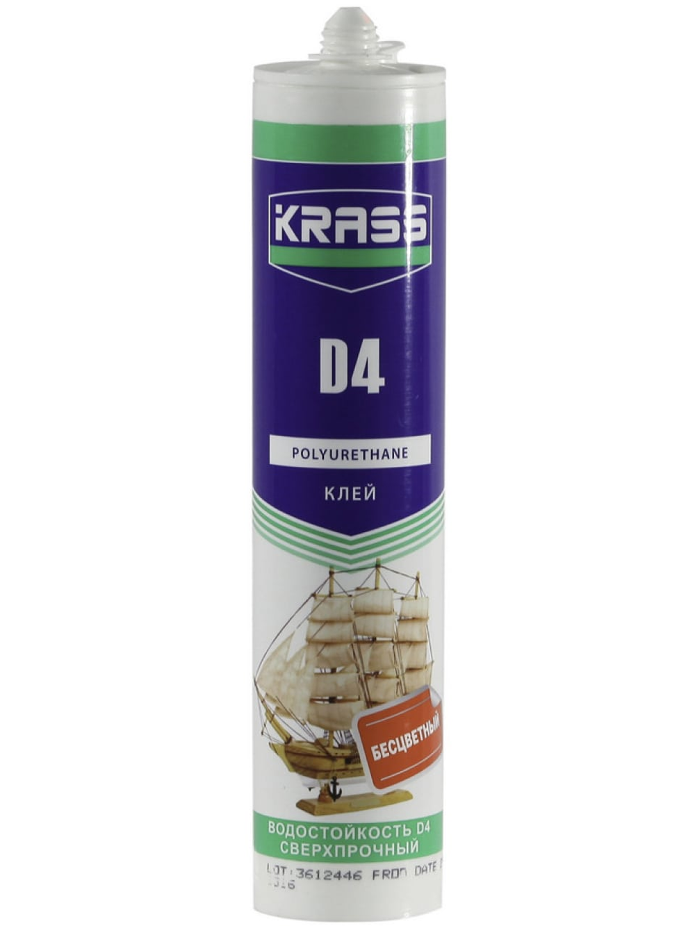 Клей полиуретановый D4 KRASS прозрачный (300мл)