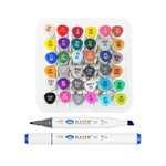 Маркер для скетчинга, двусторонние, Basir, трёхгранные, 14 мм, спиртовые, 36 шт