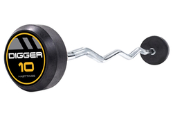 Комплект изогнутых фиксированных обрезиненных штанг 5 шт от 10 до 30кг