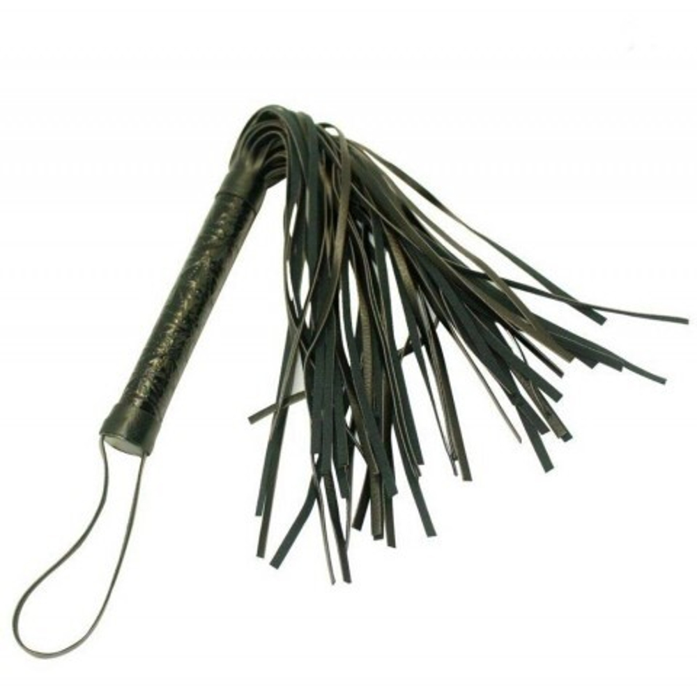 Флоггер - "Luxury Fetish" (черная рукоять)