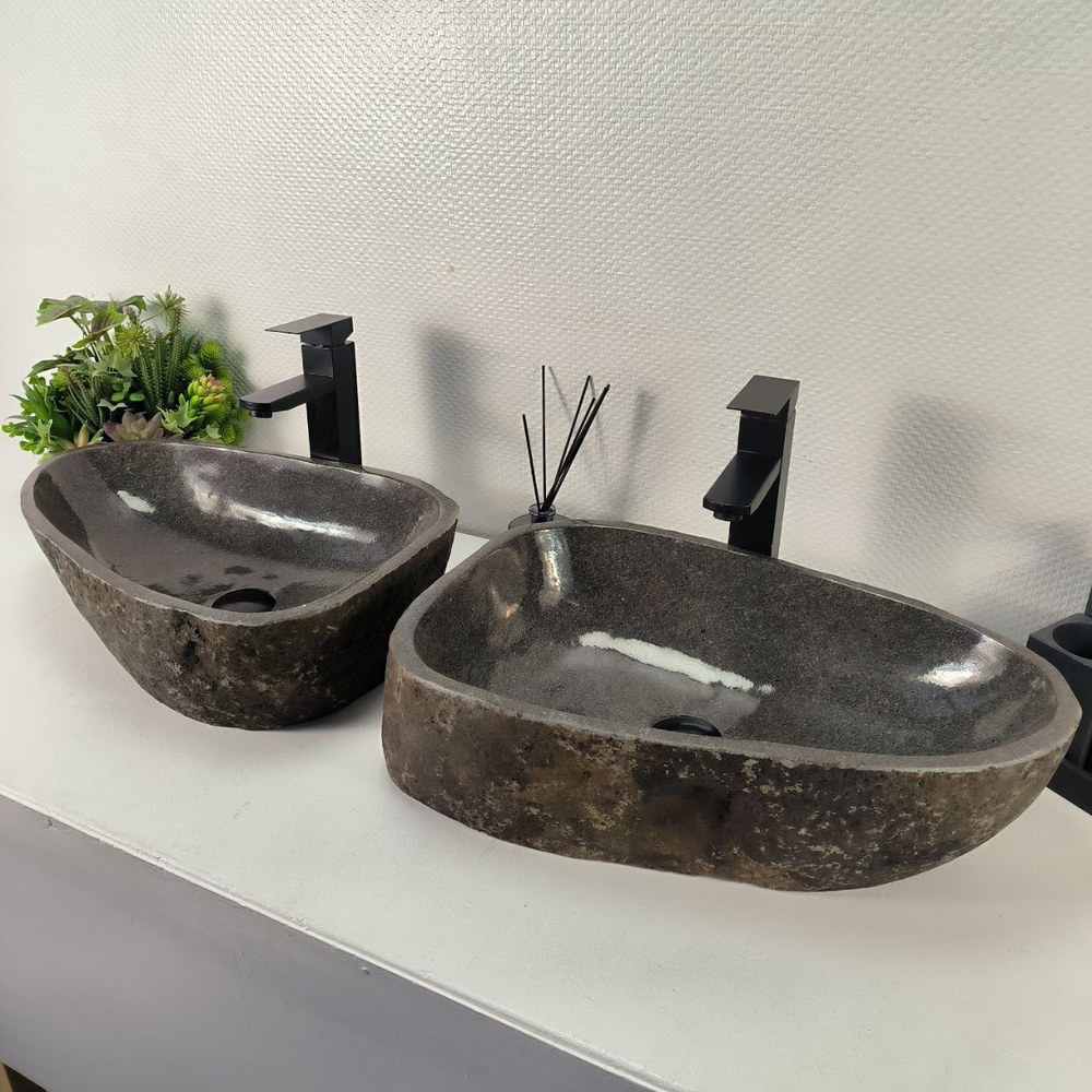 Раковина из речного камня ПАРА! RS-64964 53*34*14 0866