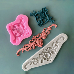 Молды силиконовые для творчества "Набор вензелей 2 молда. Лепнина 3" / Форма для вензелей из гипса, мыла, воска