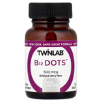 Twinlab, B-12 Dots, вишня, 500 мкг, 250 таблеток
