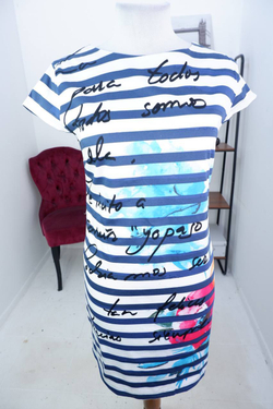 Платье Desiqual в морском стиле, маркировка 38, визуально на 44 размер