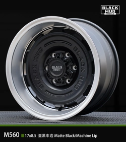 Диск колёсный литой BLACK MUD M560 R17 8,5 ET0 Matte Black / Machined Lip
